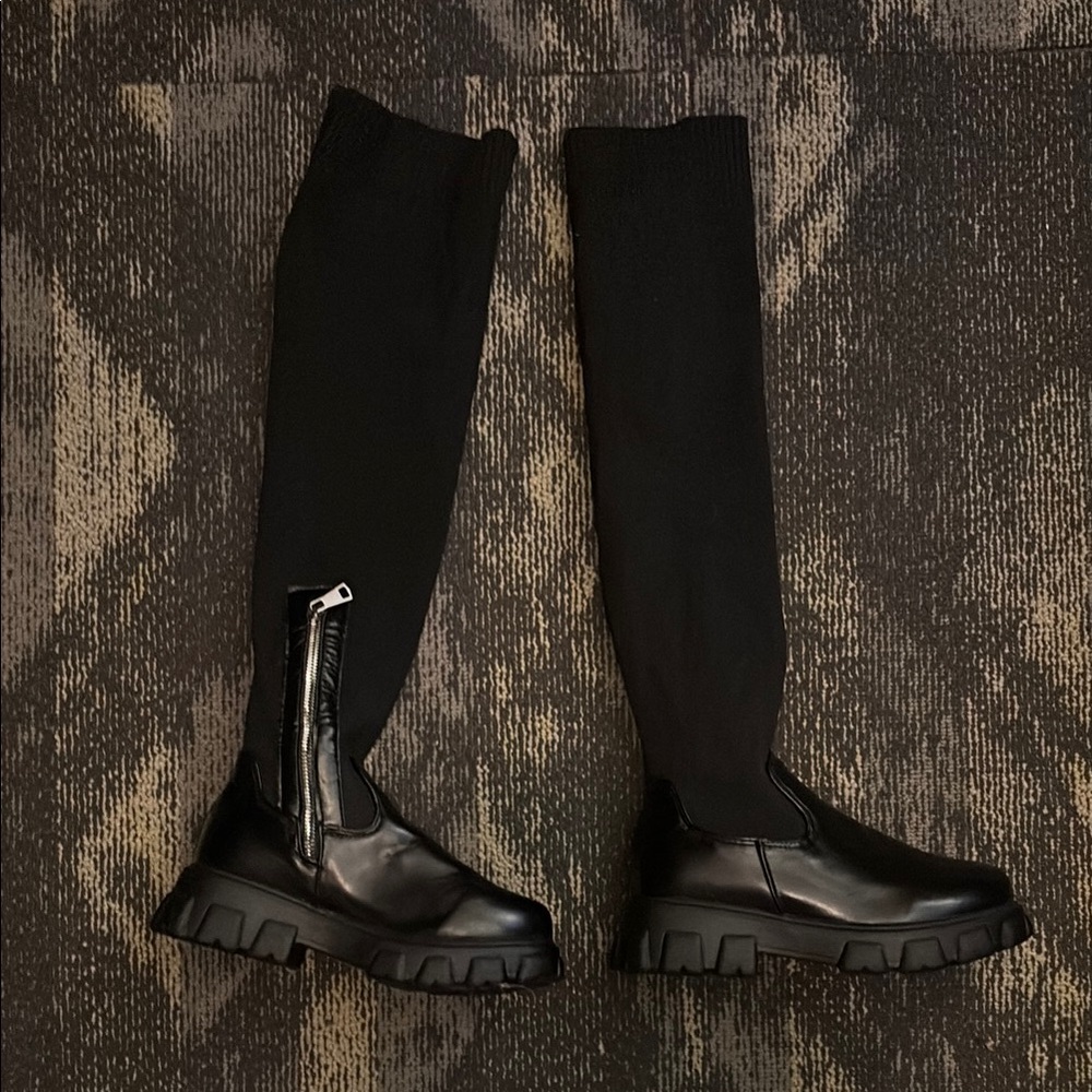 Stylish Black Over-the-knee Women's Boots
